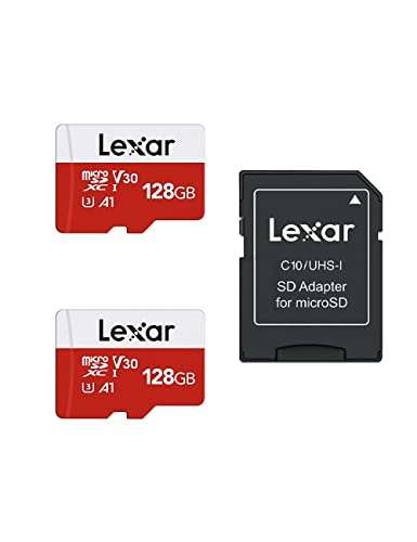 Lexar 128GB Micro SDXC Memory Card x 2 + Adapter - FBA / Sold by Longsys Official Store