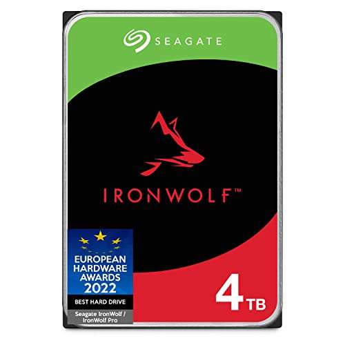 Seagate IronWolf Pro, 4TB, Internal Hard Drive, NAS, 3.5 Inch, SATA, 6GB/s, 7200 RPM £74.99 @ Amazon