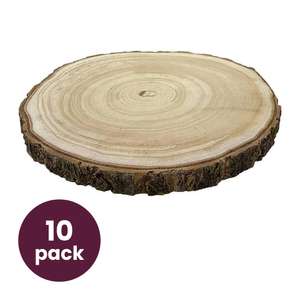 Hobbycraft Large Wooden Slice 10 Pack Bundle. For centrepieces, weddings and oarrties. Instore & online. Free click and collect