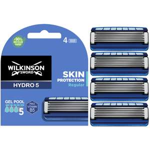 Wilkinson Sword Hydro 5 Skin Protection Razor Blades 4 Blades £6.96 / £6.26 Sold by Venture Blue / FBA