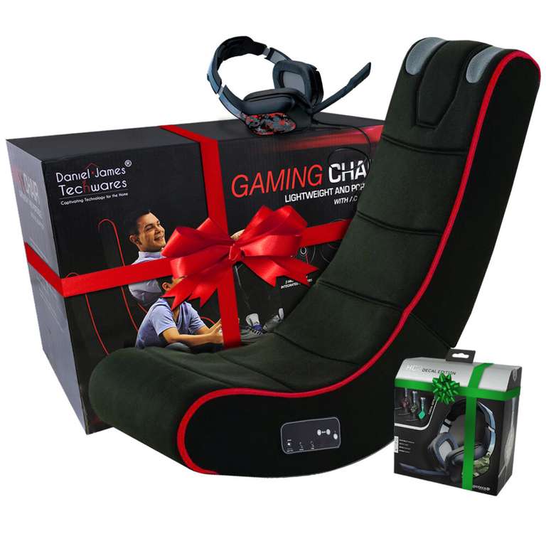 Cyber Rocker Gaming Chair with FREE Gaming Headset By Giotek - £50 @ WeeklyDeals4Less
