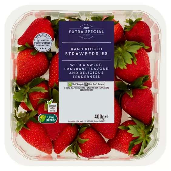 Asda extra special strawberries 400g. 2 for £5 @ Asda