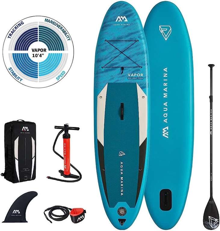 Aqua Marina Vapor 10'4" Inflatable Stand Up Paddleboard Package - Sailboats
