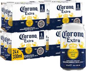 Corona Extra Lager 24x330ml cans - with voucher (S&S £18.80/£16.40)