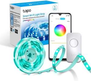 TP-Link Tapo Smart LED Light Strip, 5m, WiFi App Control RGB Multicolour LED Strip, Works with Alexa & Google Home - £15.90 @ eBuyer