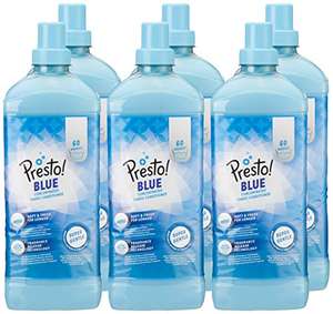 Presto! Blue Concentrated Fabric Softener, Fresh Floral & Clean Scent, 360 Washes (6 Packs of 1.5L) - £9.91 S&S or £8.87 w\ Possible Voucher