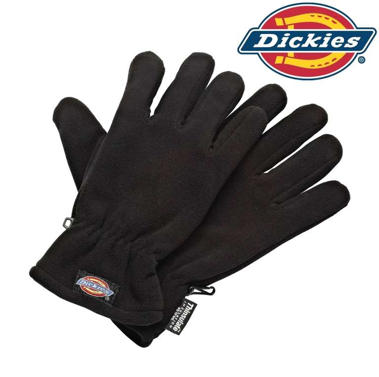 Dickies Thinsulated Gloves Black Grey - £4.95 + upto 10% off multibuy @ hirstfootwear @ eBay