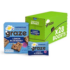 Graze Superfood Oat Boosts, Lemon Blueberry (28 Snacks - 7 Packs of 4) £10.50 @ Amazon