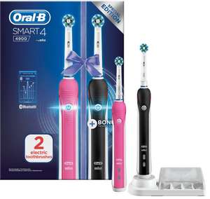 Oral-B Smart 4 4900 Electric Toothbrush 2 handle Duo - £85 (possible £65 Delivered using Promo) @ Ocado