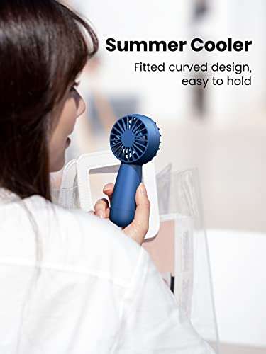 TOPK Mini Handheld Fan with Rechargeable Battery - £6.99 With Voucher, Dispatched By Amazon, Sold BY TOPK Direct
