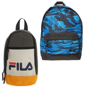 Quiksilver Blue Abstract or Fila Green Branded Backpack £12.99 + £1.99 Click and collect @ TK-Maxx