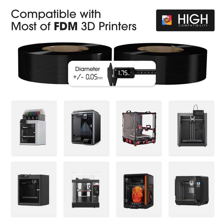 eSUN PLA Basic Refill Filament 4KG Black £29.99 at eSUN Official Store ...