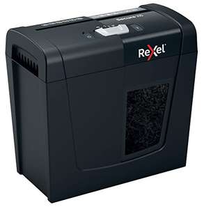 Rexel X6 Cross Cut Paper Shredder, Shreds 7-6 Sheets (70-80 gsm), P4 Security, Home/Home Office, 10 Litre Removable Bin, Quiet and Compact