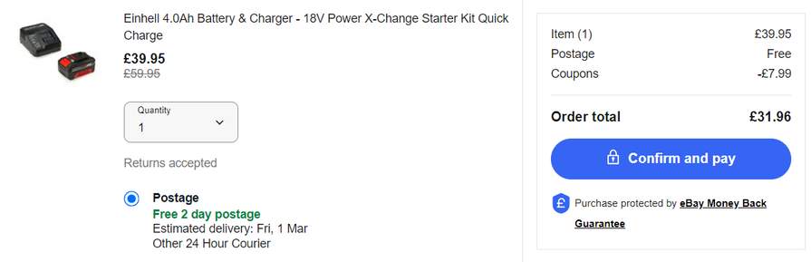 Batería 18V 4,0Ah Power-X-Change Plus Einhell