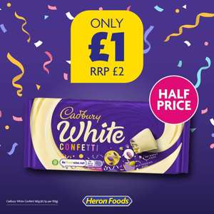 Cadbury's White Confetti Chocolate 160g Bars