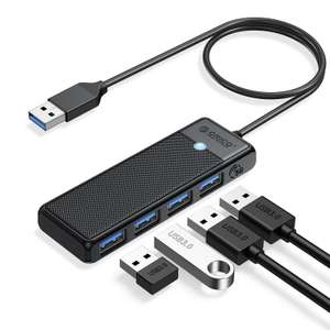 USB 3.0 Hub, ORICO 4-Port USB Hub, Ultra Slim USB Splitter w/voucher and code sold by ORICO Official Store FBA