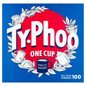 100 One Cup Typhoo Teabags 65p INSTORE (£5 Minimum store spend required) @ Poundstretcher Hall Green Birmingham