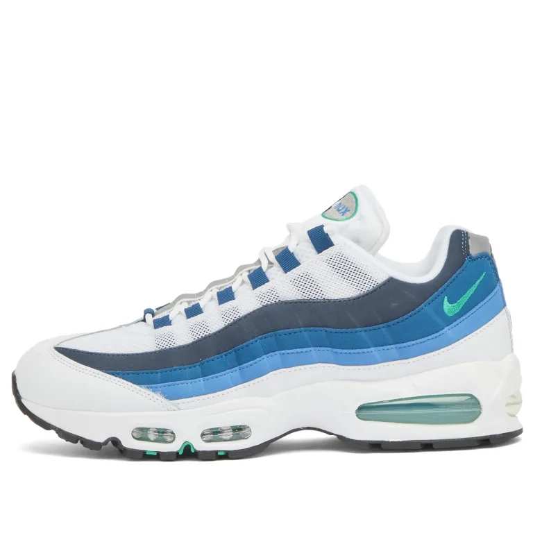 Nike Air Max 95 Big Bubble Trainers White, Green & Blue (Sizes 4 - 11.5)