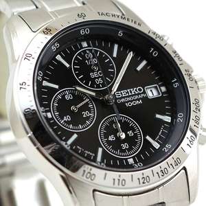 Seiko Quartz Chronograph SND367PC Men's 38 mm Watch