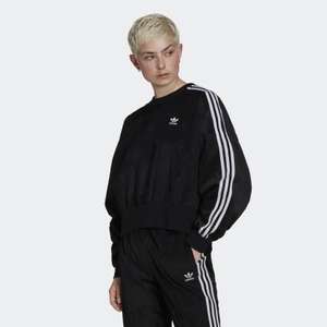 adidas Originals three stripe corduroy sweatshirt in black £14.50 with code Free Delivery with Premier or £4.00 Free on £35 Spend @ asos