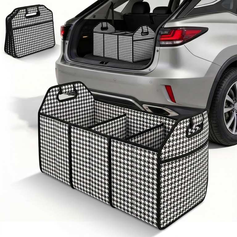 Car Boot Organizer, Multi-Compartment Trunk Organizer, Foldable and Dividers Collapsible Amazon Haul