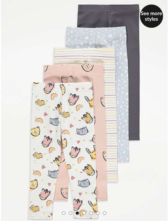 Kid’s 100% cotton Assorted Animal Top and Leggings Set 10 Pack £15 + free click & collect @ George (Asda)