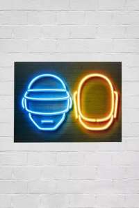 Daft Punk Neon art poster £7 with code EXTRA30 (Plus £3.99 postage) at Urban Outfitters