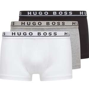 Men’s Hugo Boss Pack of 3 Boxer Shorts (Multicoloured Triple: Grey / White / Black) Sizes M / L / XL £18 @ Amazon