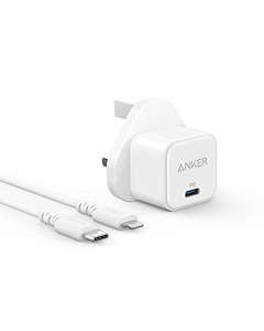 USB C Plug, Anker 20W Fast USB C Charger Plug, PowerPort III 20W Cube iPhone Charger with USB-C to Lightning Cable Sold By Anker FBA