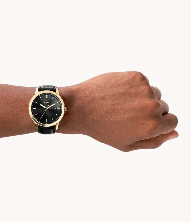 The Minimalist Solar-Powered Black Eco Leather Watch
