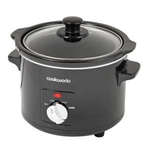 Cookworks 1.5L Compact Slow Cooker - Black - Free C&C