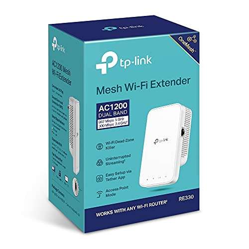 TP-Link AC1200 Mesh Dual Band Wi-Fi Range Extender