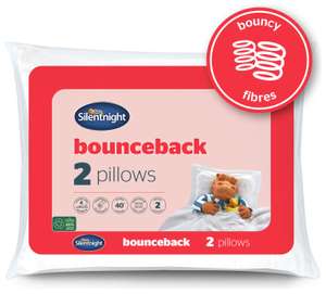 Silentnight Bounceback Medium Firm Pillow - 2 Pack, Free Click & Collect