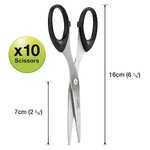 Rapesco 1579 Business Pack: 10 Essential 16cm Stainless-Steel Scissors