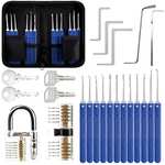 Lock Pick Set, Eventronic 25-Piece Lock Picking Tools with 2 Clear Practice and Training - £12.74 - Sold by EU-ZJD / Fulfilled by Amazon