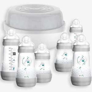 MAM Easy Start Bottle & Microwave Steriliser Set £40.50 with offer stack free delivery Boots 180 advantage points + student discount
