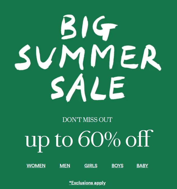 Up to 60% off The Sale Plus 20% off full Price with code. Delivery Free on £30 Spend below is £3.95 @ Boden