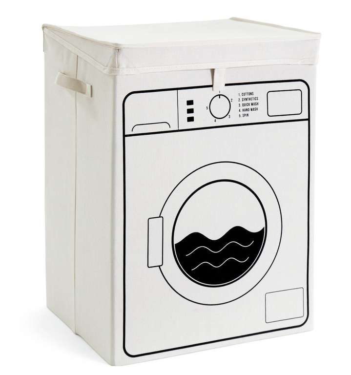 Habitat 63 Litre Printed Laundry Container - Cream £10 free Click & Collect @ Argos