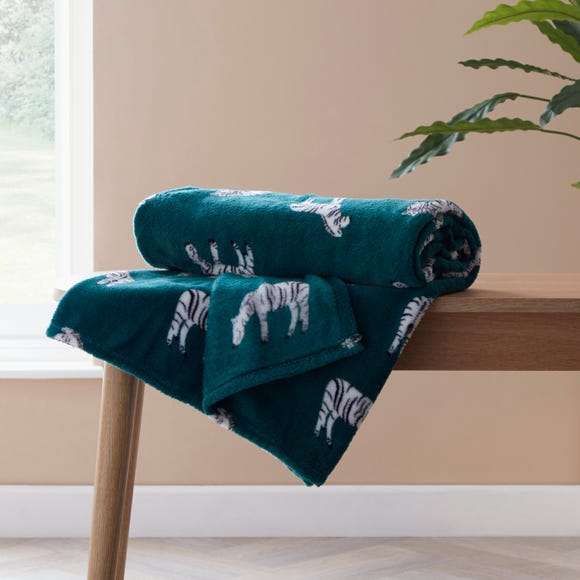 Zebra, Stag or Heart Print Throw £3 @ Dunelm Free Click and collect