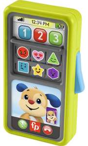 Fisher-Price Baby to Toddler Learning Toy Phone with Lights and Music, 2-in-1 Slide to Learn Smartphone, UK English Version