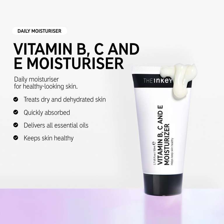 The INKEY List Vitamin B, C and E Lightweight Daily Face Moisturiser to Keep Skin Healthy 50ml