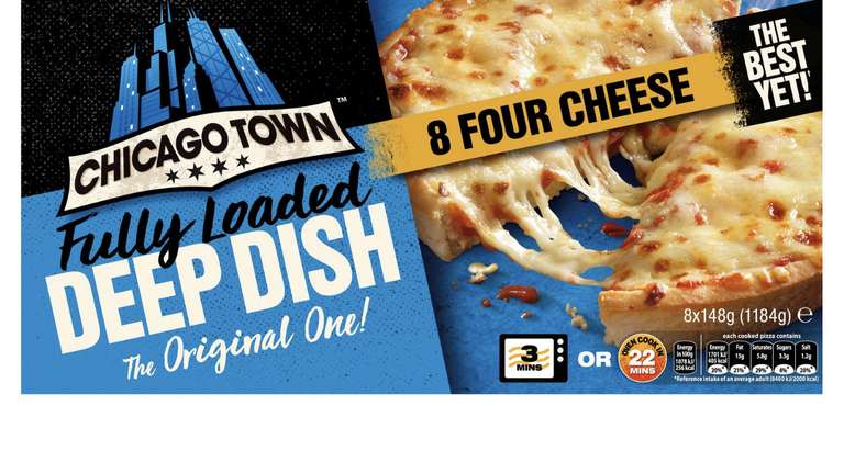 Chicago town deep dish four cheese pizza - 8 pack £3 at Asda eastlands manchester