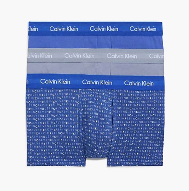 Calvin Klein 3 Pack Low Rise Trunks - Cotton Stretch. £19 + £3.90 delivery + Extra 10% Off with Newsletter Code @ Calvin Klein
