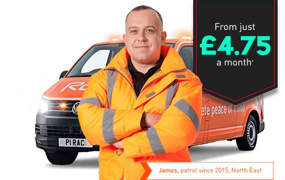 Up to 50% Off RAC Vehicle Breakdown Cover from £4.75 pm for Standard - 12 months / £7 pm for Unlimited - 12 months @ RAC