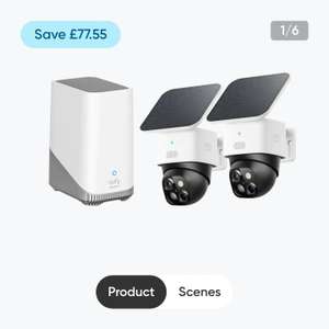 EUFY SoloCam S340 (2-Cam Pack) + HomeBase S380 with code
