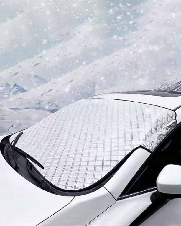 E-SMARTER Car Windscreen Cover for Winter, 180x96.5cm with Applied