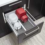 Umbra Peggy Kitchen Cupboard, Shelf and Drawer Organizer Tray - Adjustable Storage System for Food Containers, Cookware & more - Set of 2