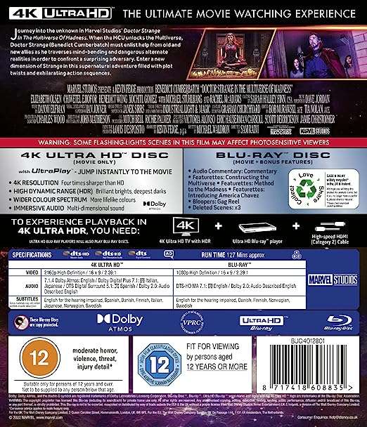 Marvel Studios Doctor Strange in the Multiverse of Madness 4K UHD