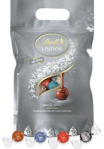 Lindt Lindor Assorted Chocolate Silver Truffles Bag - Approx 80 balls, 1kg