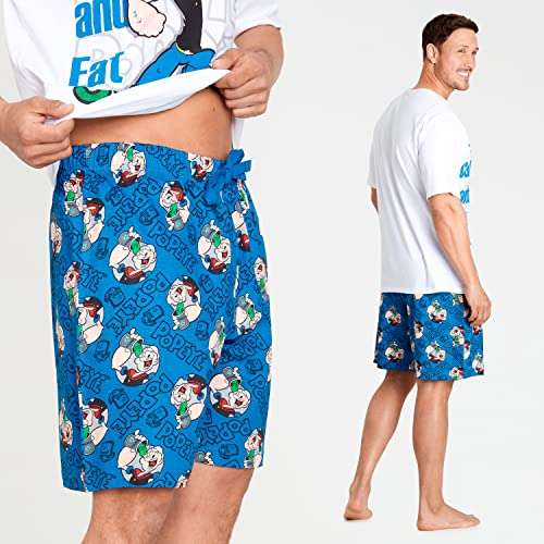 Popeye Mens Pyjamas Shorts Set M-3XL - £7.19 - £8.39 with 40% off voucher + free delivery for prime members @ GetTrend / Amazon